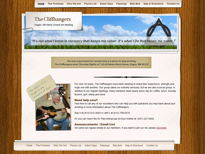 the cliffhangers<hr>design<br>wordpress