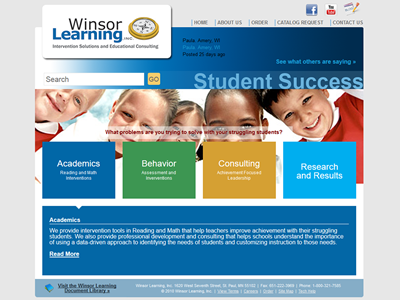 Winsor Learning<hr>design<br>e-commerce<br>wordpress