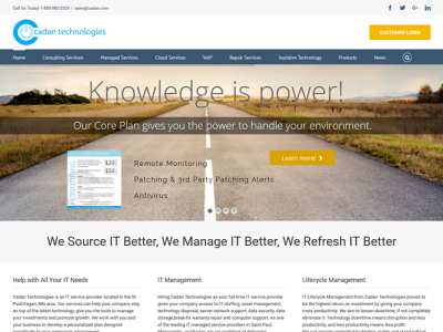 Cadan Technologies<hr>responsive design<br>wordpress