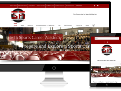 Sports Career Academy<hr>responsive design<br>wordpress