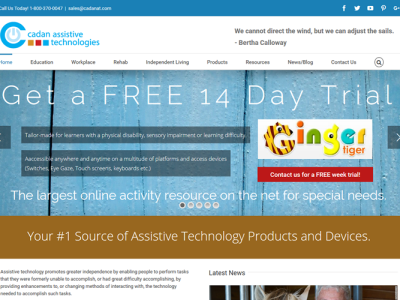 Cadan Assistive Technologies<hr>responsive design<br>wordpress