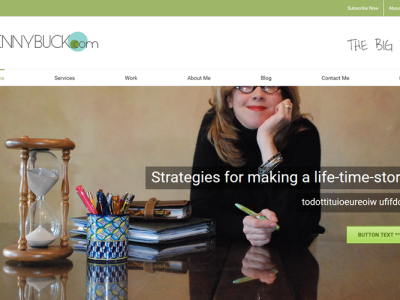 JennyBuck.com<hr>responsive design<br>wordpress