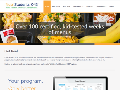 NutriStudents K-12<hr>responsive design<br>wordpress