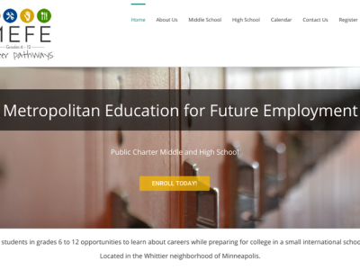 Metropolitan Education for Future Employment<hr>responsive design<br>wordpress